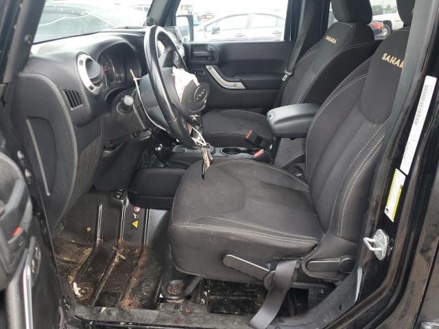 1C4HJWEG2EL253612 - 2014 JEEP WRANGLER UNLIMITED SAHARA BLACK photo 7
