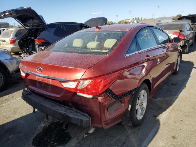 5NPEB4AC7CH446198 - 2012 HYUNDAI SONATA GLS RED photo 3