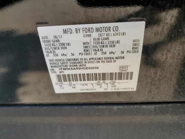 1FM5K8AR9HGE02030 - 2017 FORD EXPLORER POLICE INTERCEPTOR BLACK photo 14