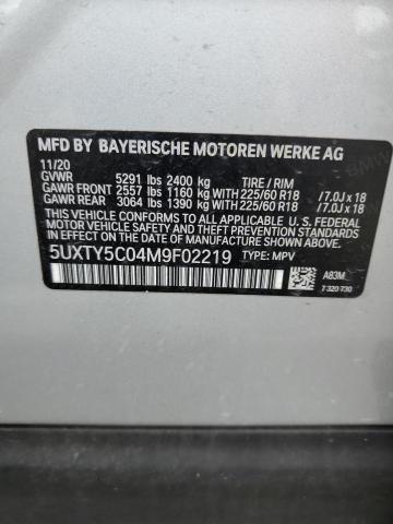 5UXTY5C04M9F02219 - 2021 BMW X3 XDRIVE30I 银色 照片 14