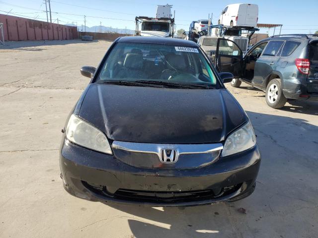 2HGES16365H522661 - 2005 HONDA CIVIC DX VP BLACK photo 5