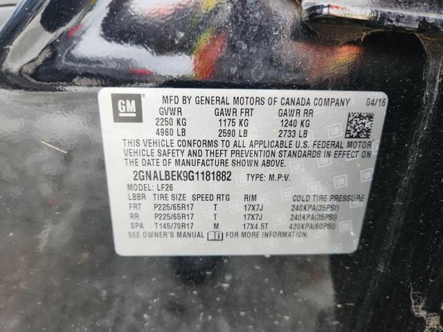 2GNALBEK9G1181882 - 2016 CHEVROLET EQUINOX LS BLACK photo 13