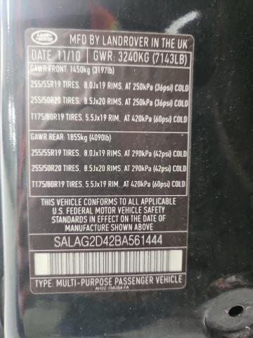 SALAG2D42BA561444 - 2011 LAND ROVER LR4 HSE Чорний фото 13