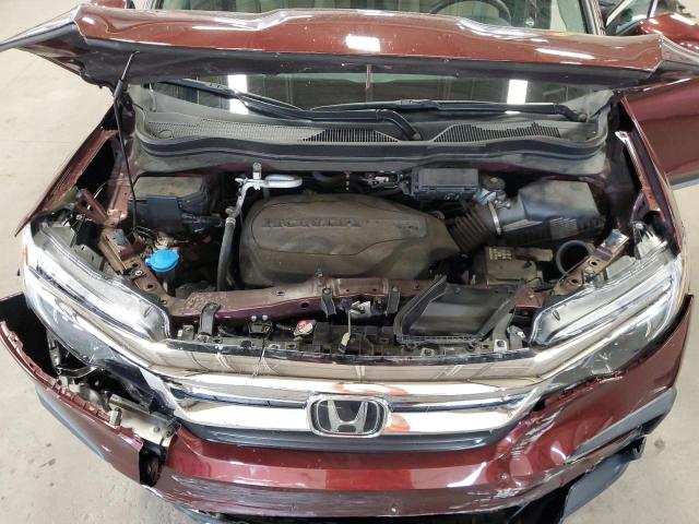 5FNYF6H53MB096332 - 2021 HONDA PILOT EXL 勃艮第红 照片 12