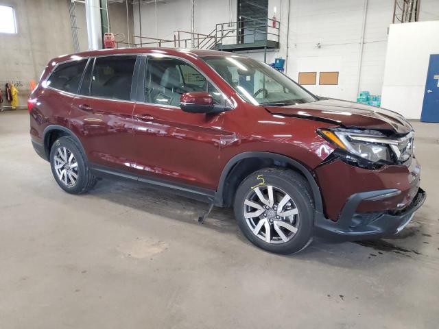 5FNYF6H53MB096332 - 2021 HONDA PILOT EXL 勃艮第红 照片 4