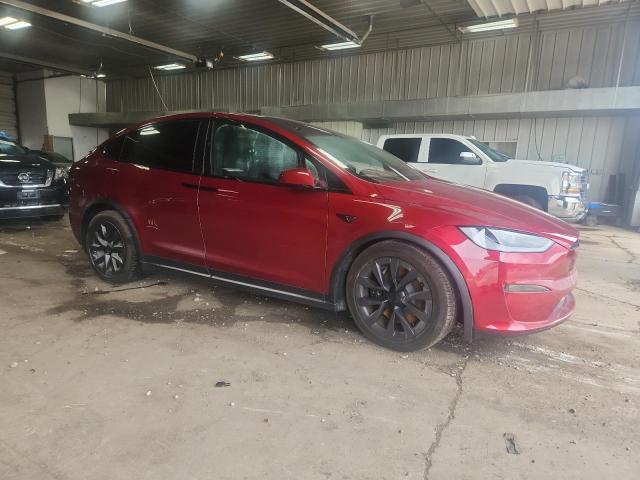 7SAXCBE5XRF456076 - 2024 TESLA MODEL X Czerwony zdjęcie 4