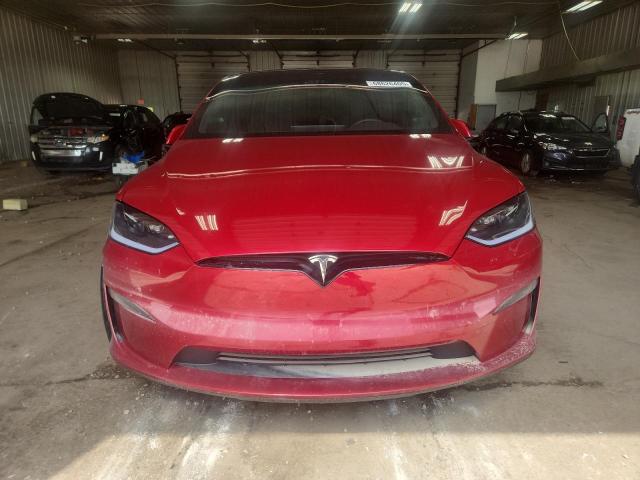 7SAXCBE5XRF456076 - 2024 TESLA MODEL X Czerwony zdjęcie 5