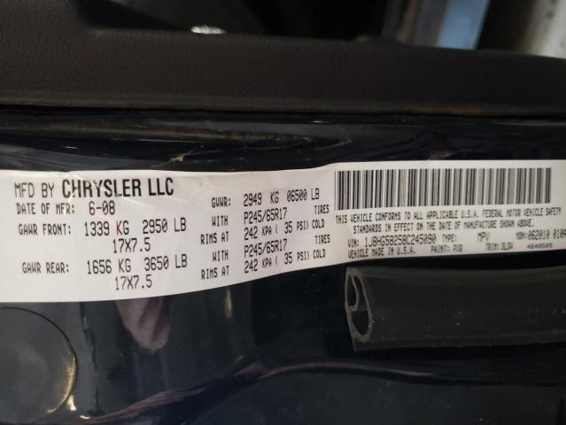 1J8HG58258C245090 - 2008 JEEP COMMANDER LIMITED BLACK photo 13