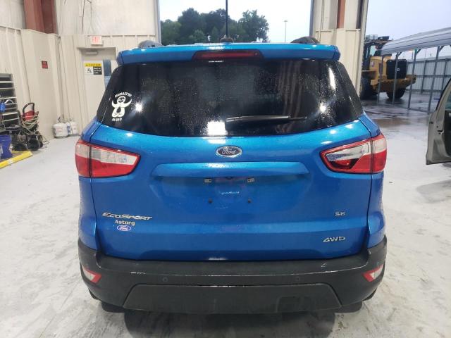 MAJ6S3GL1LC330423 - 2020 FORD ECOSPORT SE Niebieski zdjęcie 6