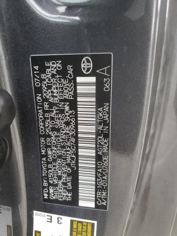 JTKJF5C74F3096613 - 2015 TOYOTA SCION TC ნაცრისფერი ფოტო 12