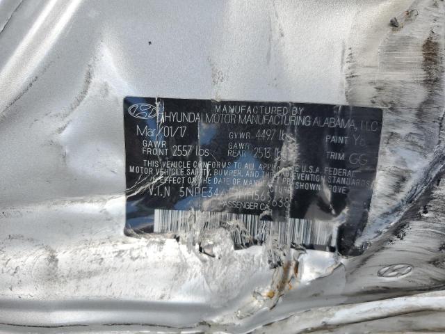 5NPE34AF1HH569638 - 2017 HYUNDAI SONATA SPORT 银色 照片 12