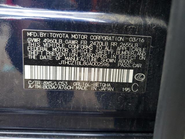 JTHCZ1BL8GA002596 - 2016 LEXUS GS 350 ლურჯი ფოტო 13