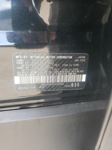 JA4J3UA8XPZ025902 - 2023 MITSUBISHI OUTLANDER SE Սև լուսանկար 13