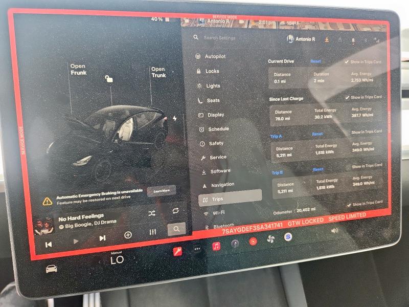 7SAYGDEF3SA341741 - 2025 TESLA MODEL Y Սև լուսանկար 9