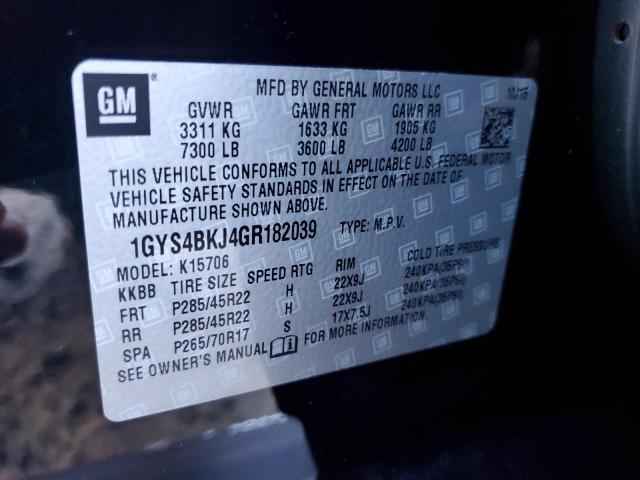 1GYS4BKJ4GR182039 - 2016 CADILLAC ESCALADE LUXURY შავი ფოტო 13