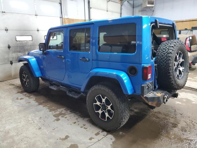 1C4BJWEG9GL170414 - 2016 JEEP WRANGLER U SAHARA BLUE photo 2