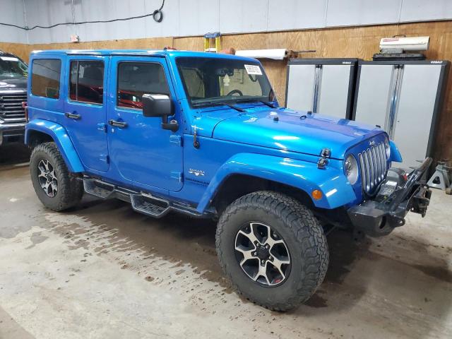 1C4BJWEG9GL170414 - 2016 JEEP WRANGLER U SAHARA BLUE photo 4