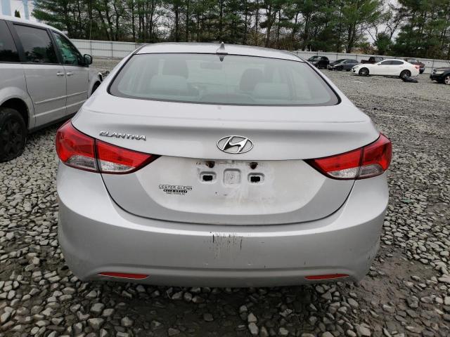 KMHDH4AE9DU002965 - 2013 HYUNDAI ELANTRA GLS SILVER photo 6