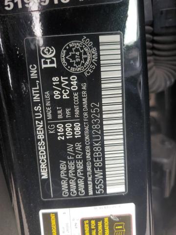 55SWF8EB8KU283252 - 2019 MERCEDES-BENZ C 300 4MATIC BLACK photo 13