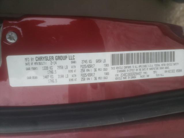 2C4RC1BG5ER294457 - 2014 CHRYSLER TOWN & COU TOURING წითელი ფოტო 13