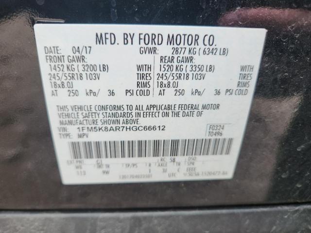 1FM5K8AR7HGC66612 - 2017 FORD EXPLORER POLICE INTERCEPTOR Negro foto 12