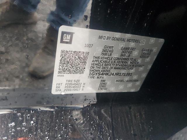 1GYS4HKJ4JR171391 - 2018 CADILLAC ESCALADE ESV LUXURY BLACK photo 13