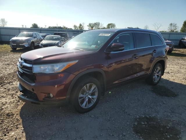 5TDJKRFH7ES039544 - 2014 TOYOTA HIGHLANDER XLE Bordeaux Foto 1
