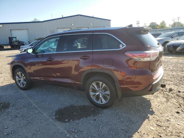 5TDJKRFH7ES039544 - 2014 TOYOTA HIGHLANDER XLE Bordeaux Foto 2