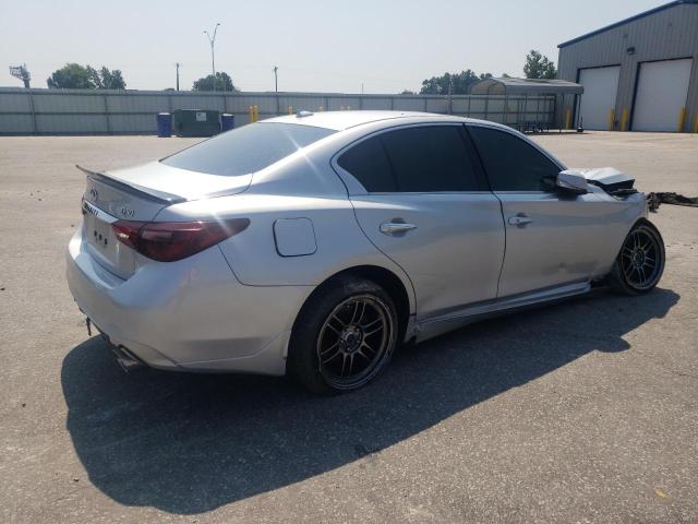 JN1EV7AR7JM441411 - 2018 INFINITI Q50 LUXE SILVER photo 3