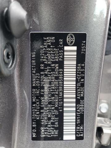 4T1G11AK9RU858649 - 2024 TOYOTA CAMRY SE NIGHT SHADE GRAY photo 12