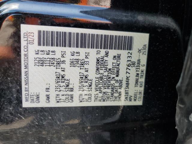 5N1BT3AB4PC776332 - 2023 NISSAN ROGUE S BLACK photo 13