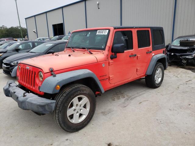 1C4BJWDG6DL563669 - 2013 JEEP WRANGLER U SPORT RED photo 1