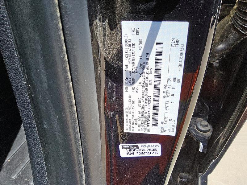 1FT7W2BNXLEE92805 - 2020 FORD F250 SUPER DUTY BLACK photo 12