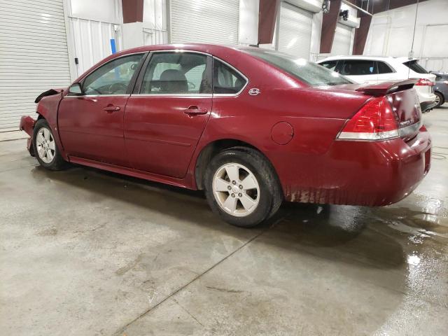 2G1WT57K391278133 - 2009 CHEVROLET IMPALA 1LT MAROON photo 2