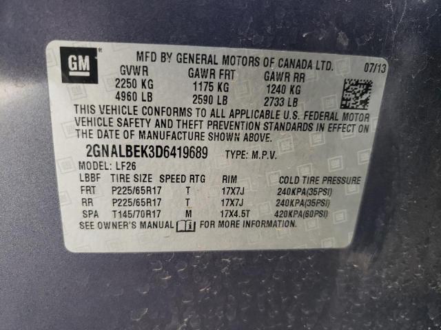 2GNALBEK3D6419689 - 2013 CHEVROLET EQUINOX LS BLUE photo 26