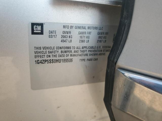 1G4ZP5SS0HU189506 - 2017 BUICK LACROSSE ESSENCE Күміс фото 12