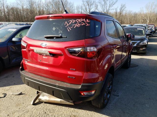 MAJ6P1CL2JC172392 - 2018 FORD ECOSPORT SES RED photo 4