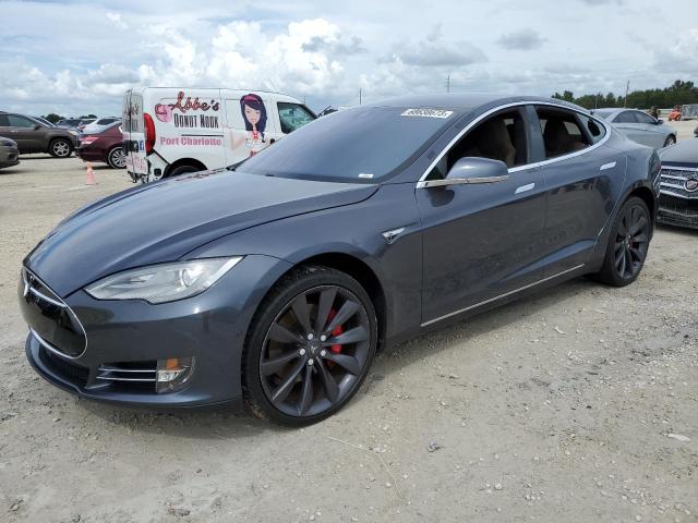 5YJSA1H28EFP66178 - 2014 TESLA MODEL S 灰色 照片 1