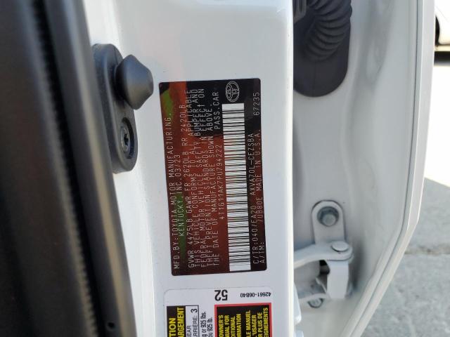 4T1G11AK7PU794222 - 2023 TOYOTA CAMRY SE NIGHT SHADE WHITE photo 12