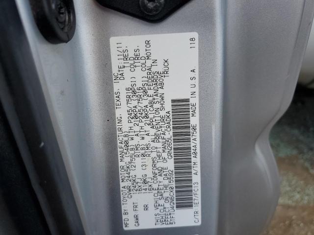 5TFTU4GN6CX015592 - 2012 TOYOTA TACOMA PRERUNNER ACCESS CAB SILVER photo 12