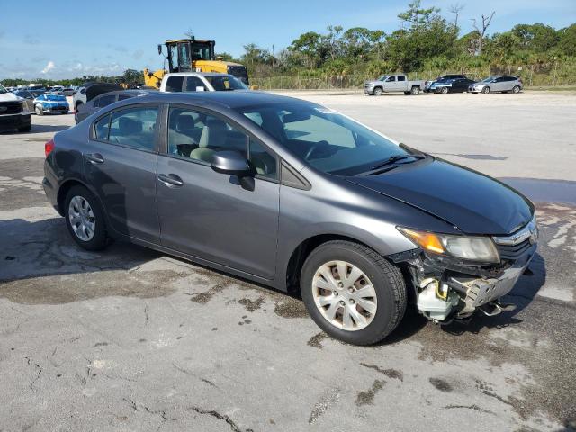 19XFB2F51CE089527 - 2012 HONDA CIVIC LX ნაცრისფერი ფოტო 4