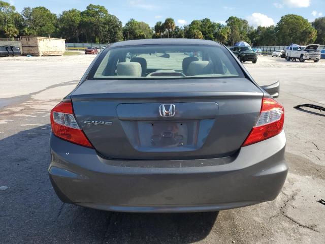 19XFB2F51CE089527 - 2012 HONDA CIVIC LX ნაცრისფერი ფოტო 6