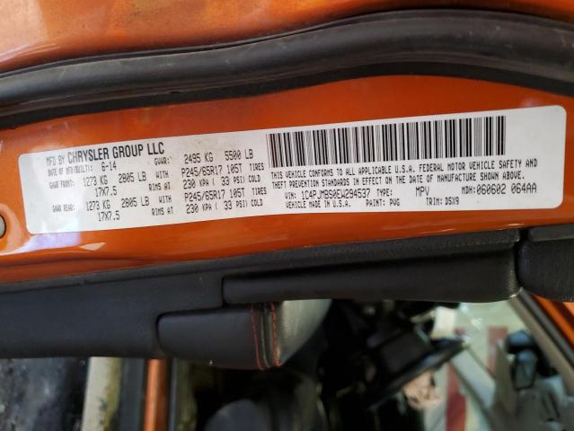 1C4PJMBS0EW294537 - 2014 JEEP CHEROKEE TRAILHAWK 橙色 照片 13