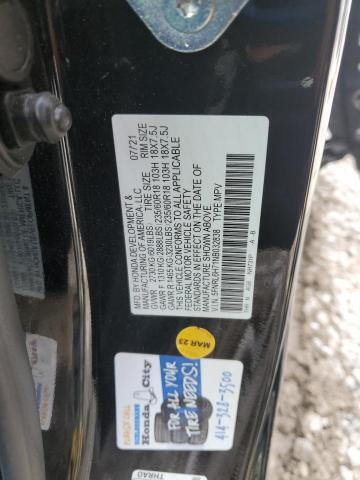 5FNRL6H71NB032838 - 2022 HONDA ODYSSEY EXL BLACK photo 13