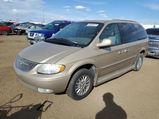 2C8GP64L02R632215 - 2002 CHRYSLER TOWN & COU LIMITED TAN photo 1