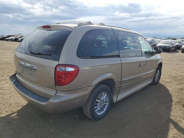 2C8GP64L02R632215 - 2002 CHRYSLER TOWN & COU LIMITED TAN photo 3