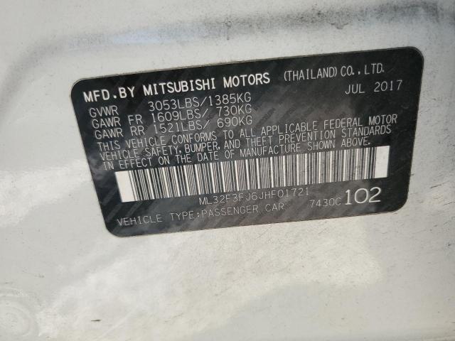 ML32F3FJ6JHF01721 - 2018 MITSUBISHI MIRAGE G4 ES Սպիտակ լուսանկար 13