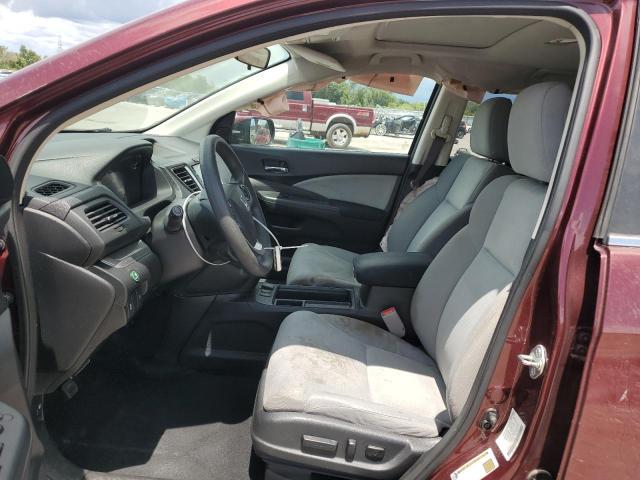 2HKRM3H5XFH514706 - 2015 HONDA CR-V EX BURGUNDY photo 7