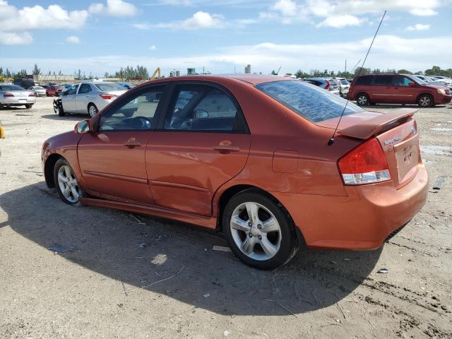 KNAFE222395027308 - 2009 KIA SPECTRA EX ORANGE photo 2