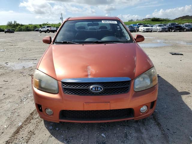 KNAFE222395027308 - 2009 KIA SPECTRA EX ORANGE photo 5